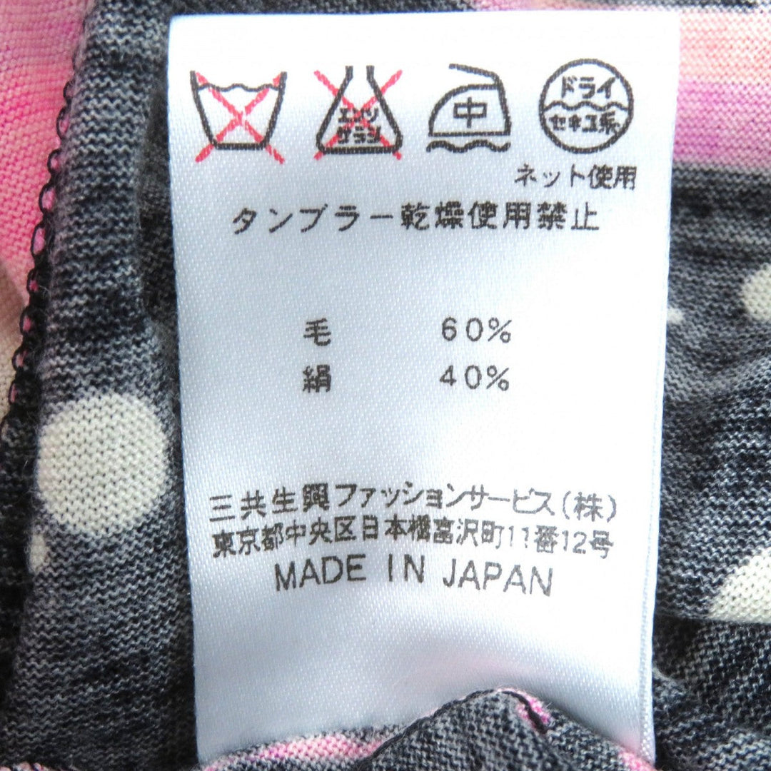 LEONARD FASHION Cut Main: 60% wool, Main: 40% silk Pink type Black Women Used Authentic
