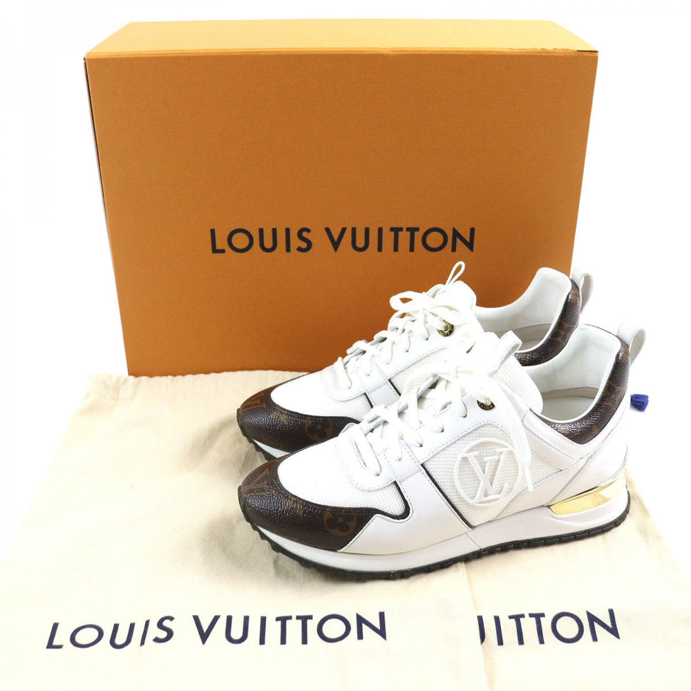 LOUIS VUITTON sneakers Part: Leather White brown Runaway line Women 38 Used Authentic