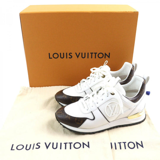 LOUIS VUITTON sneakers Part: Leather White brown Runaway line Women 38 Used Authentic