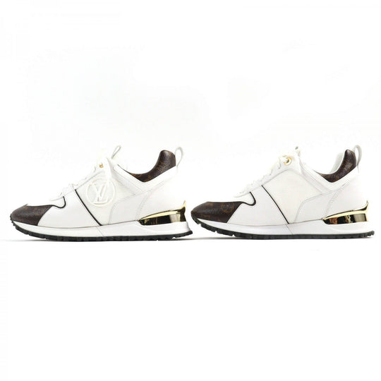 LOUIS VUITTON sneakers Part: Leather White brown Runaway line Women 38 Used Authentic