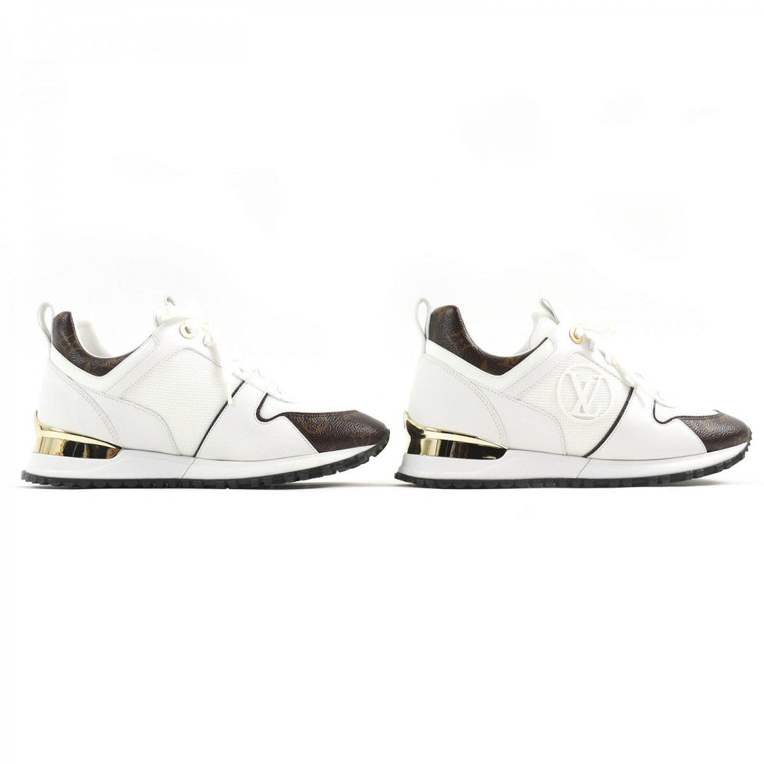 LOUIS VUITTON sneakers Part: Leather White brown Runaway line Women 38 Used Authentic