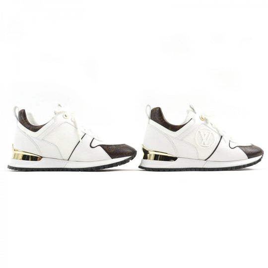 LOUIS VUITTON sneakers Part: Leather White brown Runaway line Women 38 Used Authentic