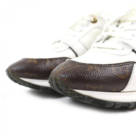 LOUIS VUITTON sneakers Part: Leather White brown Runaway line Women 38 Used Authentic