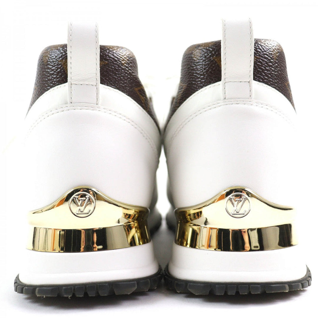 LOUIS VUITTON sneakers Part: Leather White brown Runaway line Women 38 Used Authentic
