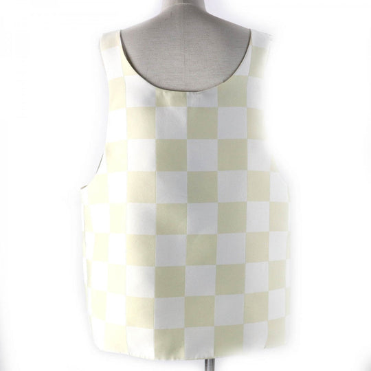 VERSACE tops Outer: 65% polyester, Outer: 35% silk, Lining: 100% cupra Beige White type Women M Used Authentic
