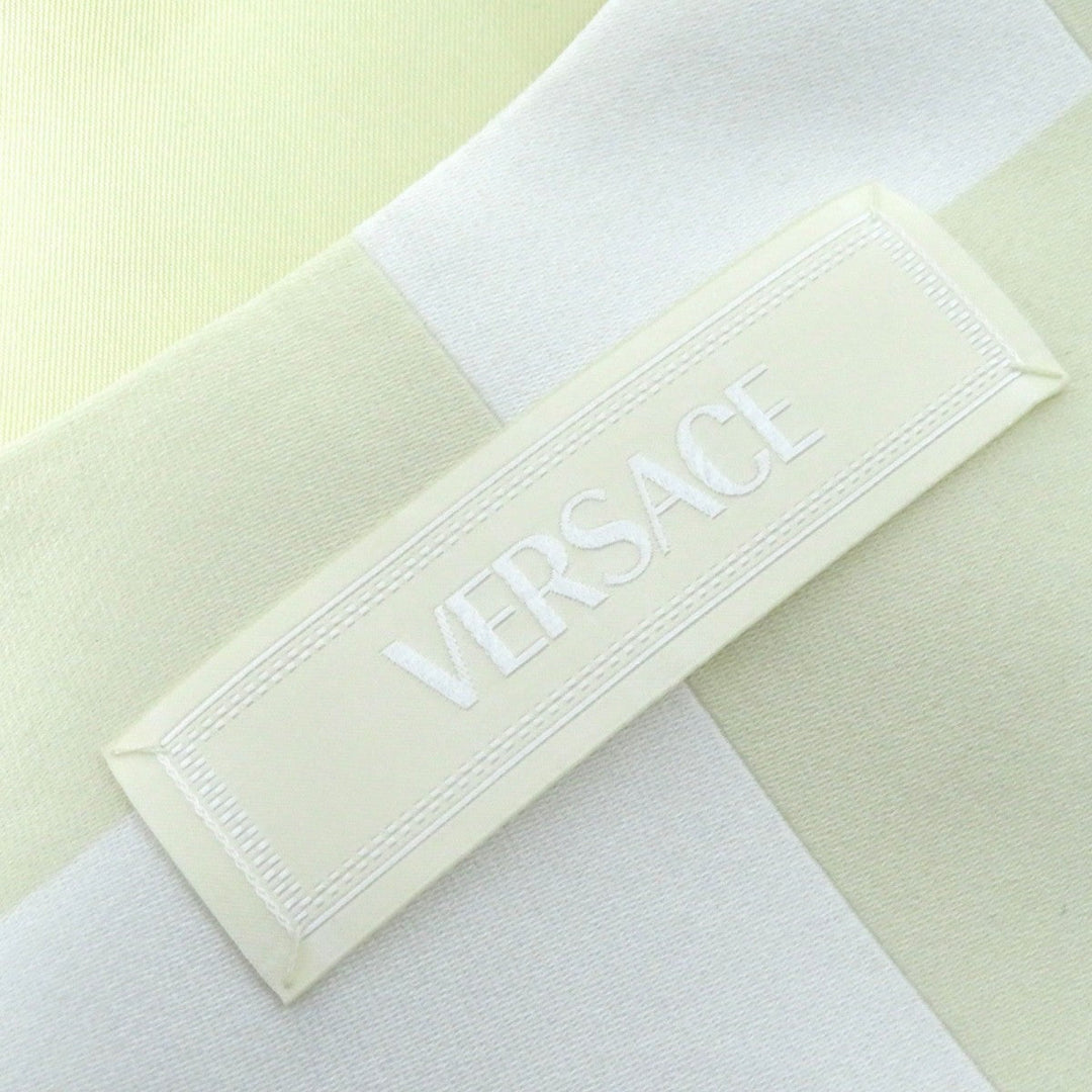 VERSACE tops Outer: 65% polyester, Outer: 35% silk, Lining: 100% cupra Beige White type Women M Used Authentic