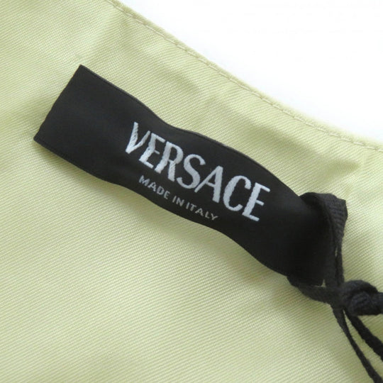 VERSACE tops Outer: 65% polyester, Outer: 35% silk, Lining: 100% cupra Beige White type Women M Used Authentic