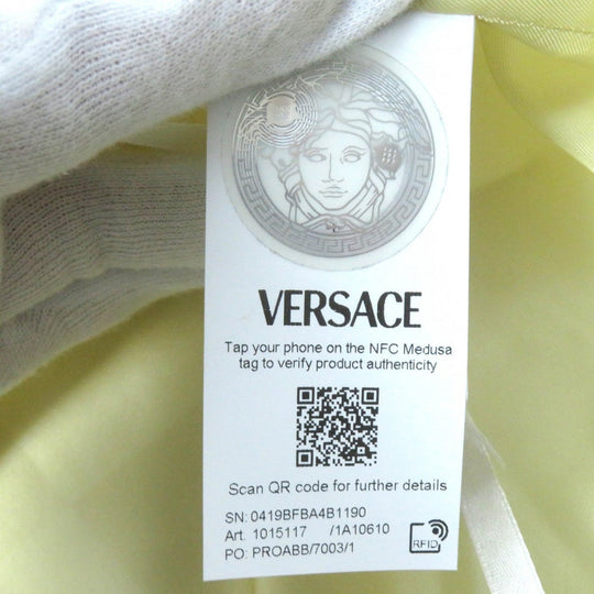 VERSACE tops Outer: 65% polyester, Outer: 35% silk, Lining: 100% cupra Beige White type Women M Used Authentic