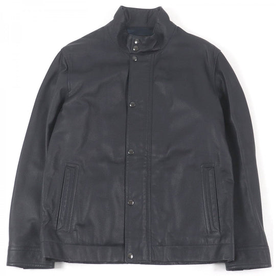 Dunhill Riders jacket Outer: 100% sheepskin, Lining: 100% rayon, Lining: 100% cotton, Filling: 100% polyester black mens Used Authentic