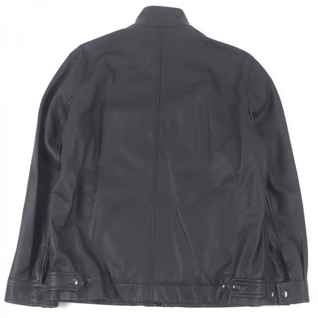 Dunhill Riders jacket Outer: 100% sheepskin, Lining: 100% rayon, Lining: 100% cotton, Filling: 100% polyester black mens Used Authentic