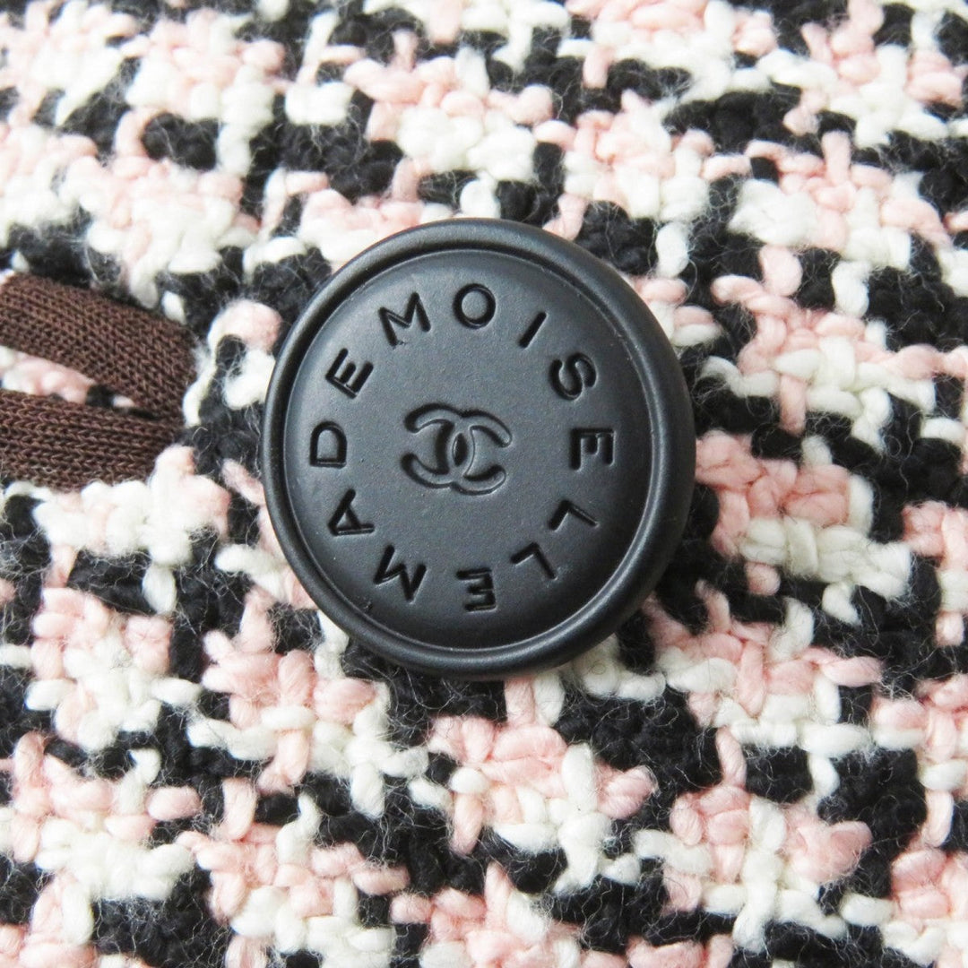 CHANEL Jacket P19033 02P Outer: 100% cotton, Part: 98% rayon, Part: 2% polyester, Lining: 100% silk pink black white Women 42 Used Authentic