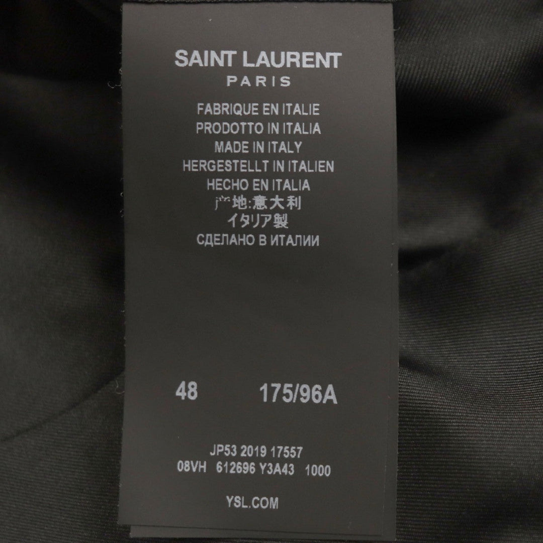 SAINT LAURENT PARIS tailored jacket 612696 wool black 48