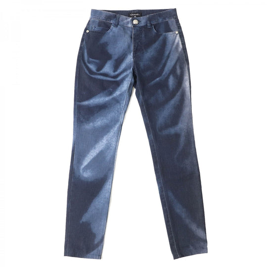 CHANEL Denim pants 15P P51012 cotton Indigo blue 34