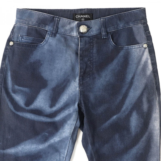 CHANEL Denim pants 15P P51012 cotton Indigo blue 34