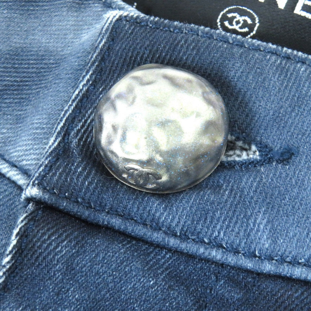 CHANEL Denim pants 15P P51012 cotton Indigo blue 34