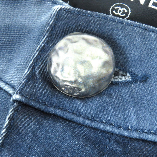 CHANEL Denim pants 15P P51012 cotton Indigo blue 34