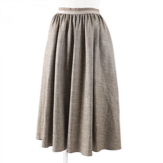 FOXEY skirt 40160 Outer material: 63% wool, Outer material: 36% rayon, Outer material: 1% polyurethane, Lining: 100% cupra, Part: 100% cupra Brown type Women 38 Used Authentic