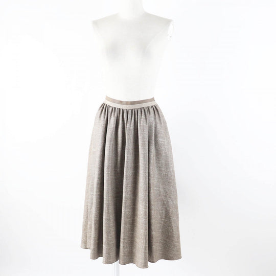 FOXEY skirt 40160 Outer material: 63% wool, Outer material: 36% rayon, Outer material: 1% polyurethane, Lining: 100% cupra, Part: 100% cupra Brown type Women 38 Used Authentic