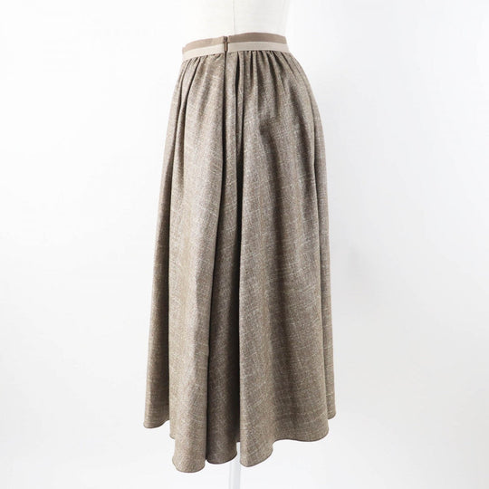 FOXEY skirt 40160 Outer material: 63% wool, Outer material: 36% rayon, Outer material: 1% polyurethane, Lining: 100% cupra, Part: 100% cupra Brown type Women 38 Used Authentic
