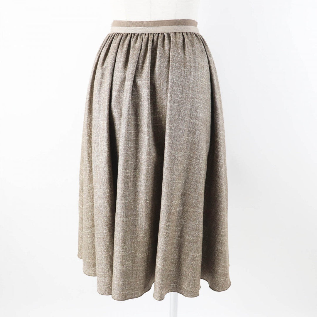 FOXEY skirt 40160 Outer material: 63% wool, Outer material: 36% rayon, Outer material: 1% polyurethane, Lining: 100% cupra, Part: 100% cupra Brown type Women 38 Used Authentic
