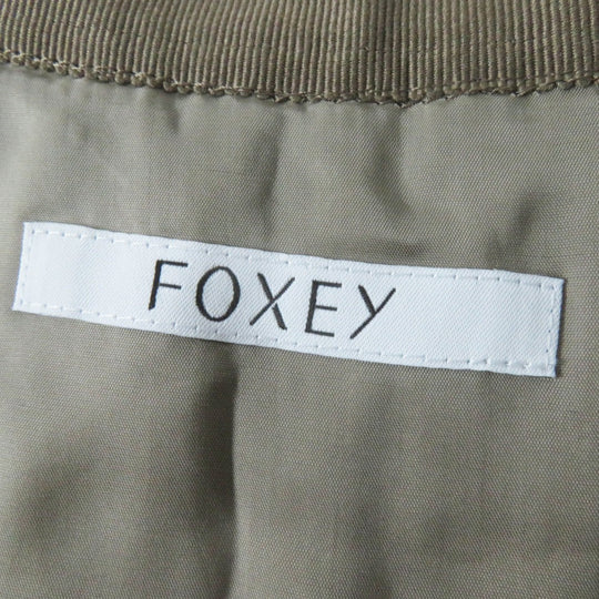 FOXEY skirt 40160 Outer material: 63% wool, Outer material: 36% rayon, Outer material: 1% polyurethane, Lining: 100% cupra, Part: 100% cupra Brown type Women 38 Used Authentic