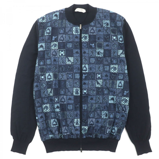 HERMES Jacket Main: 100% cotton, Main: 100% cotton Navy mens XL Used Authentic