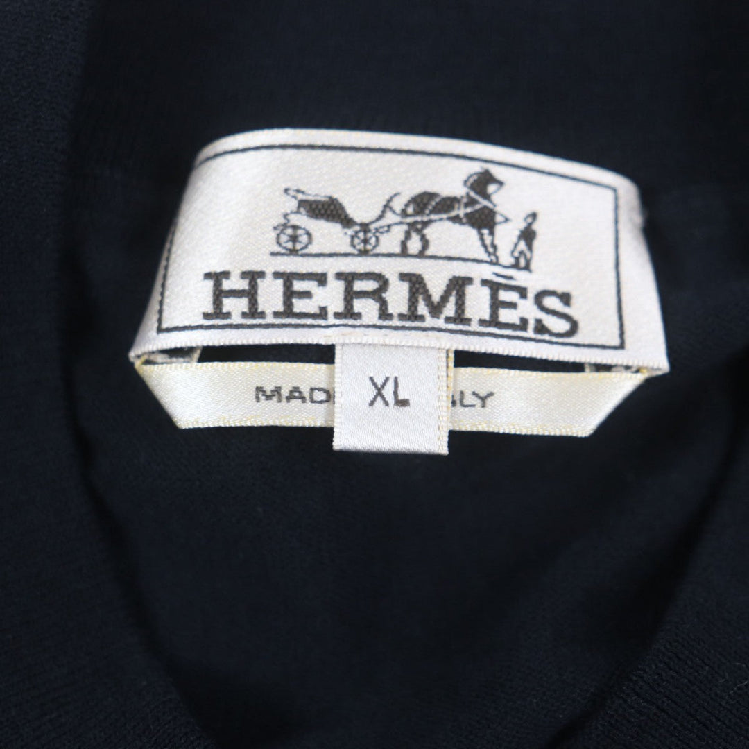 HERMES Jacket Main: 100% cotton, Main: 100% cotton Navy mens XL Used Authentic