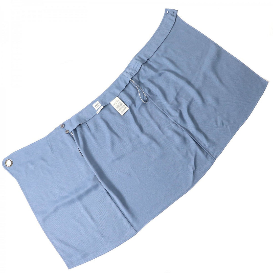 HERMES Wrap skirt 2E0315D8 Main: 57% rayon, Main: 43% silk, Leather part: sheepskin, Lining: 66% rayon, Lining: 35% silk Blue type Women 34 Used Authentic