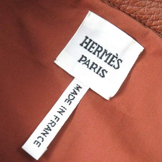 HERMES skirt 3E1302D0 Main: Deerskin, Lining: 100% cotton Brown Women 34 Used Authentic