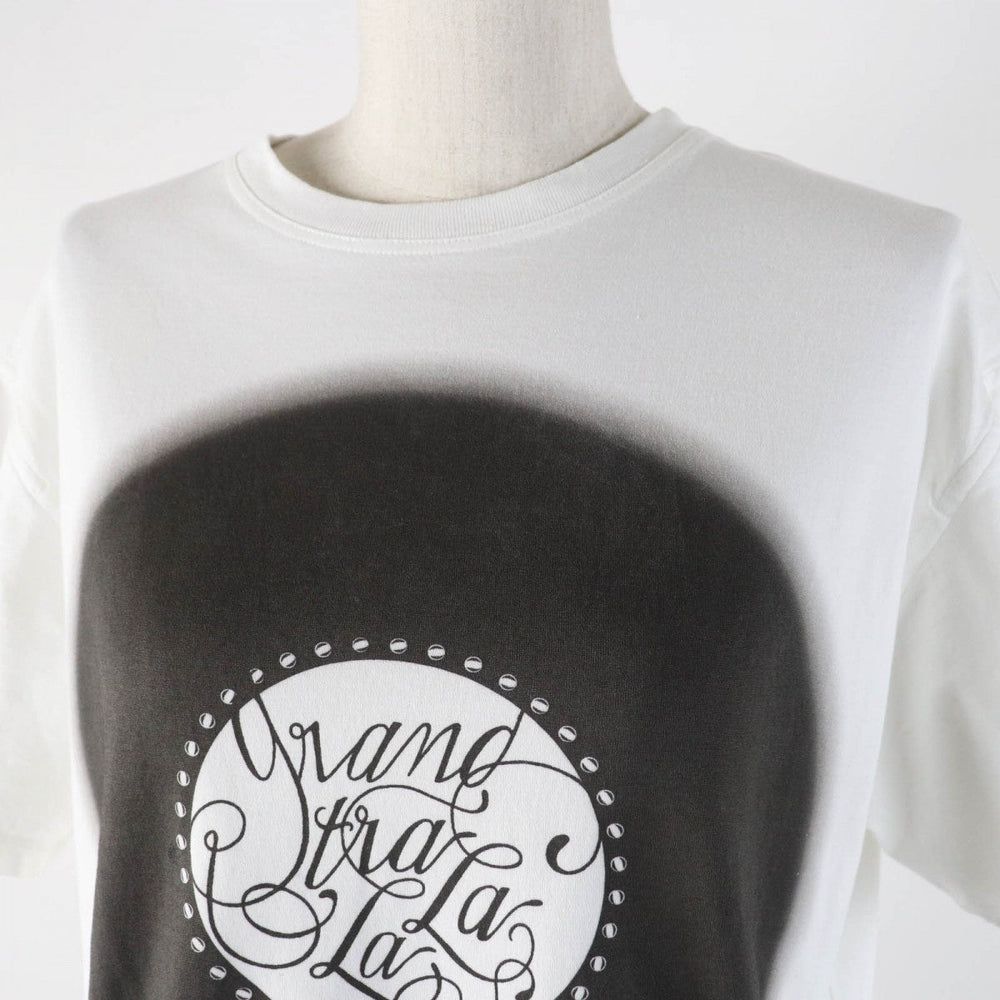 HERMES Short sleeve T-shirt 2E4618DU Main: 100% cotton White black Grand Tralala Women 38 Used Authentic