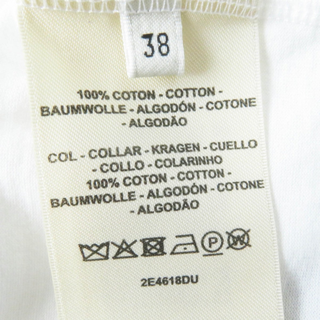 HERMES Short sleeve T-shirt 2E4618DU Main: 100% cotton White black Grand Tralala Women 38 Used Authentic