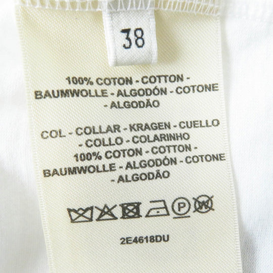 HERMES Short sleeve T-shirt 2E4618DU Main: 100% cotton White black Grand Tralala Women 38 Used Authentic