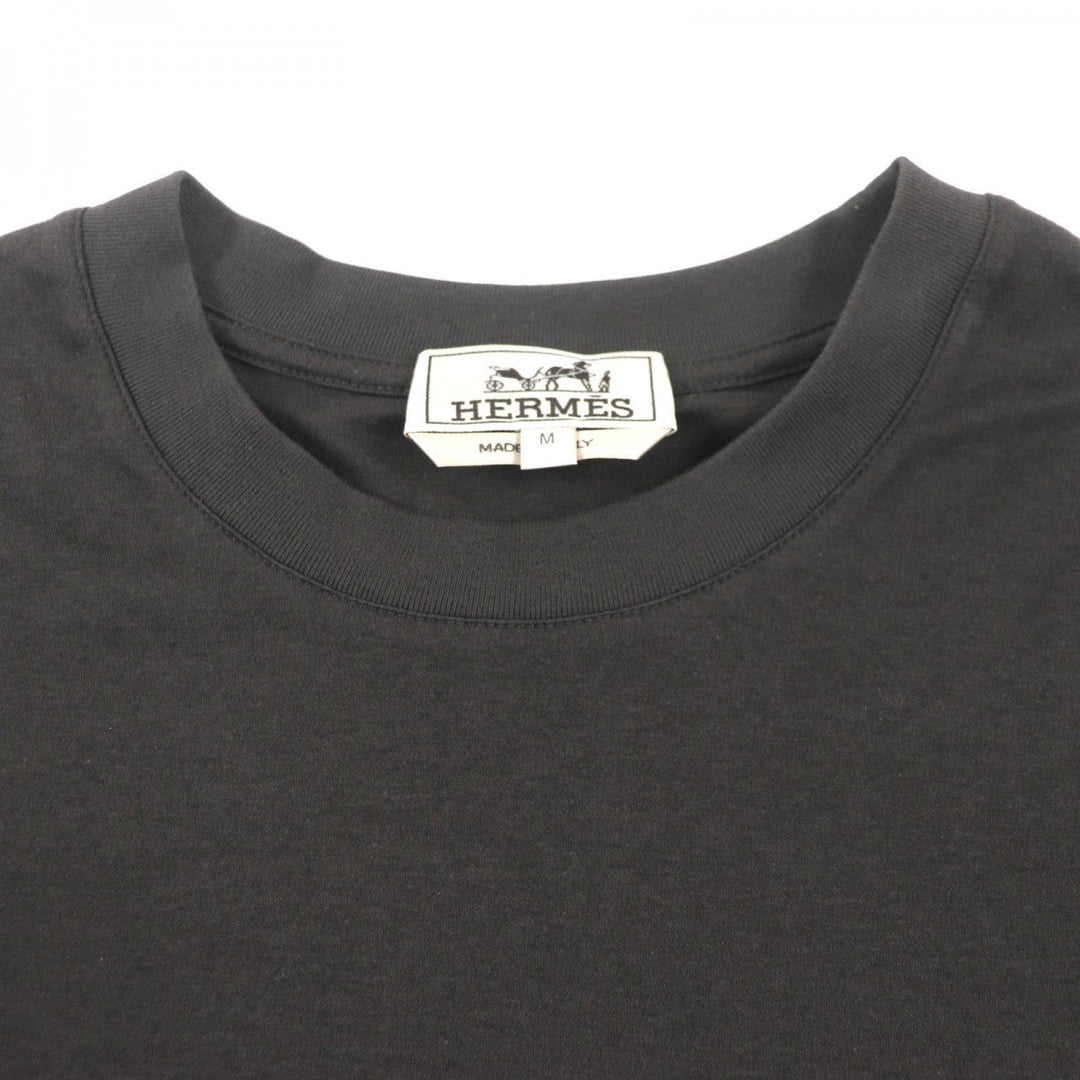 HERMES Short sleeve T-shirt cotton Charcoal gray VELKY LOV Velky Love Emboss Anyo M
