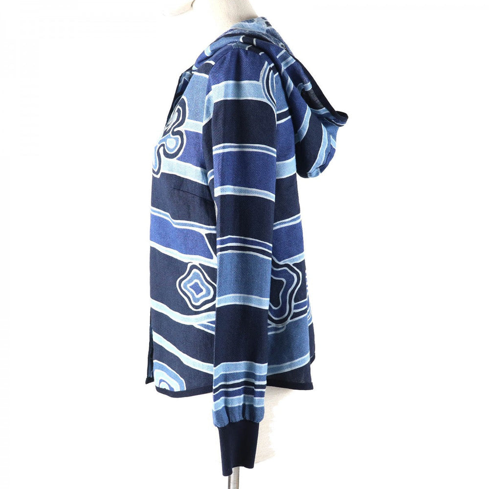 LEONARD SPORT Hoodie Outer material: 60% linen, Outer material: 40% rayon, Part: 100% cotton Navy Blue type Women M Used Authentic