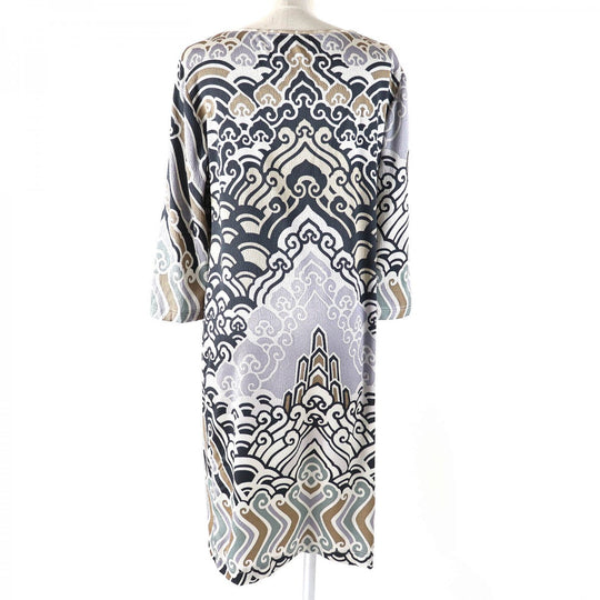 LEONARD FASHION one piece silk gray navy beige 42