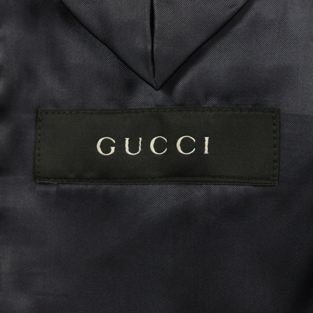 GUCCI Chester coat 353007 Outer: 95% cashmere, Outer: 5% wool, Lining: 68% rayon, Lining: 32% silk Navy mens 50 Used Authentic