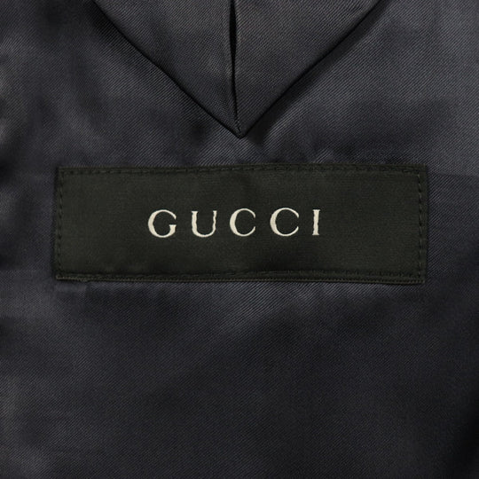 GUCCI Chester coat 353007 Outer: 95% cashmere, Outer: 5% wool, Lining: 68% rayon, Lining: 32% silk Navy mens 50 Used Authentic