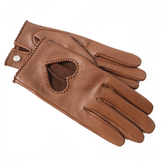 HERMES gloves Main: Lamb leather Brown Crude cell Women 7 Used Authentic