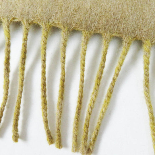 LOEWE Scarf Main: 90% wool, Main: 10% cashmere Mustard Beige Women Used Authentic