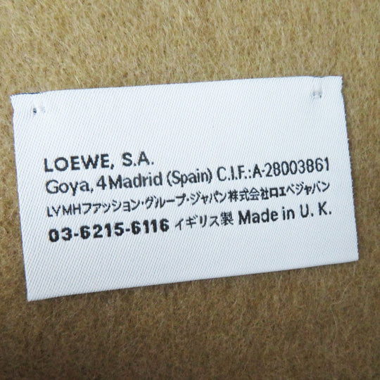 LOEWE Scarf Main: 90% wool, Main: 10% cashmere Mustard Beige Women Used Authentic