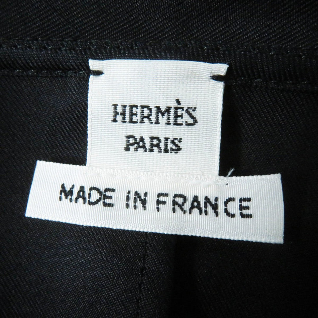 HERMES one piece 3H0528DG silk black 36