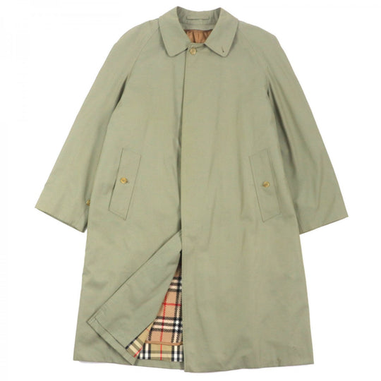 BURBERRY Stainless collar coat Outer: 100% cotton, Lining: cotton, Sleeve lining: rayon, Liner: 100% wool, Part: rayon khaki mens L Used Authentic
