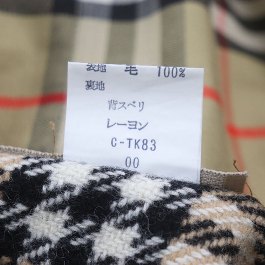 BURBERRY Stainless collar coat Outer: 100% cotton, Lining: cotton, Sleeve lining: rayon, Liner: 100% wool, Part: rayon khaki mens L Used Authentic