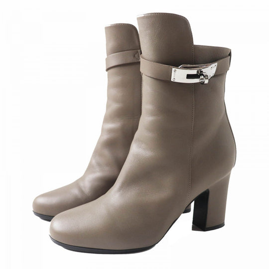 HERMES short boots Main: Leather Ethane Jews Women 36 Used Authentic