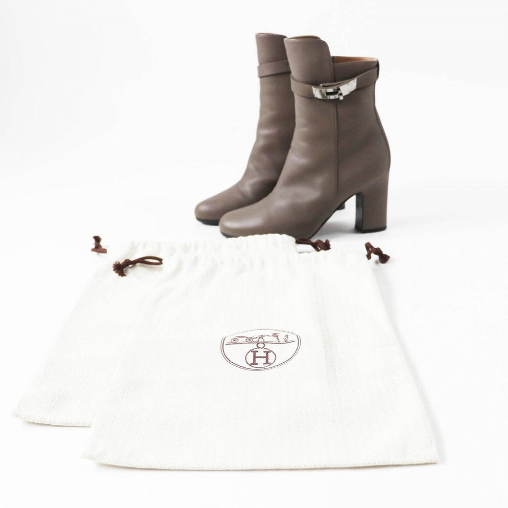 HERMES short boots Main: Leather Ethane Jews Women 36 Used Authentic