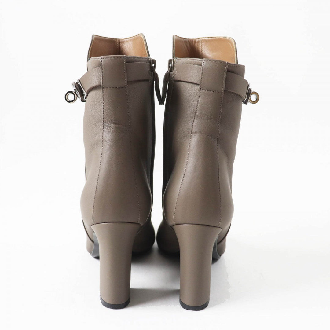 HERMES short boots Main: Leather Ethane Jews Women 36 Used Authentic