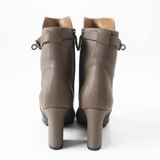 HERMES short boots Main: Leather Ethane Jews Women 36 Used Authentic
