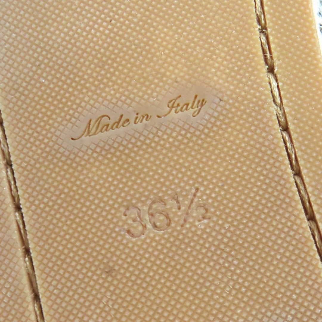 LOUIS VUITTON Slip-on Main: Monogram denim, Part: Leather, Part: Jute Indigo blue Women 36.5 Used Authentic
