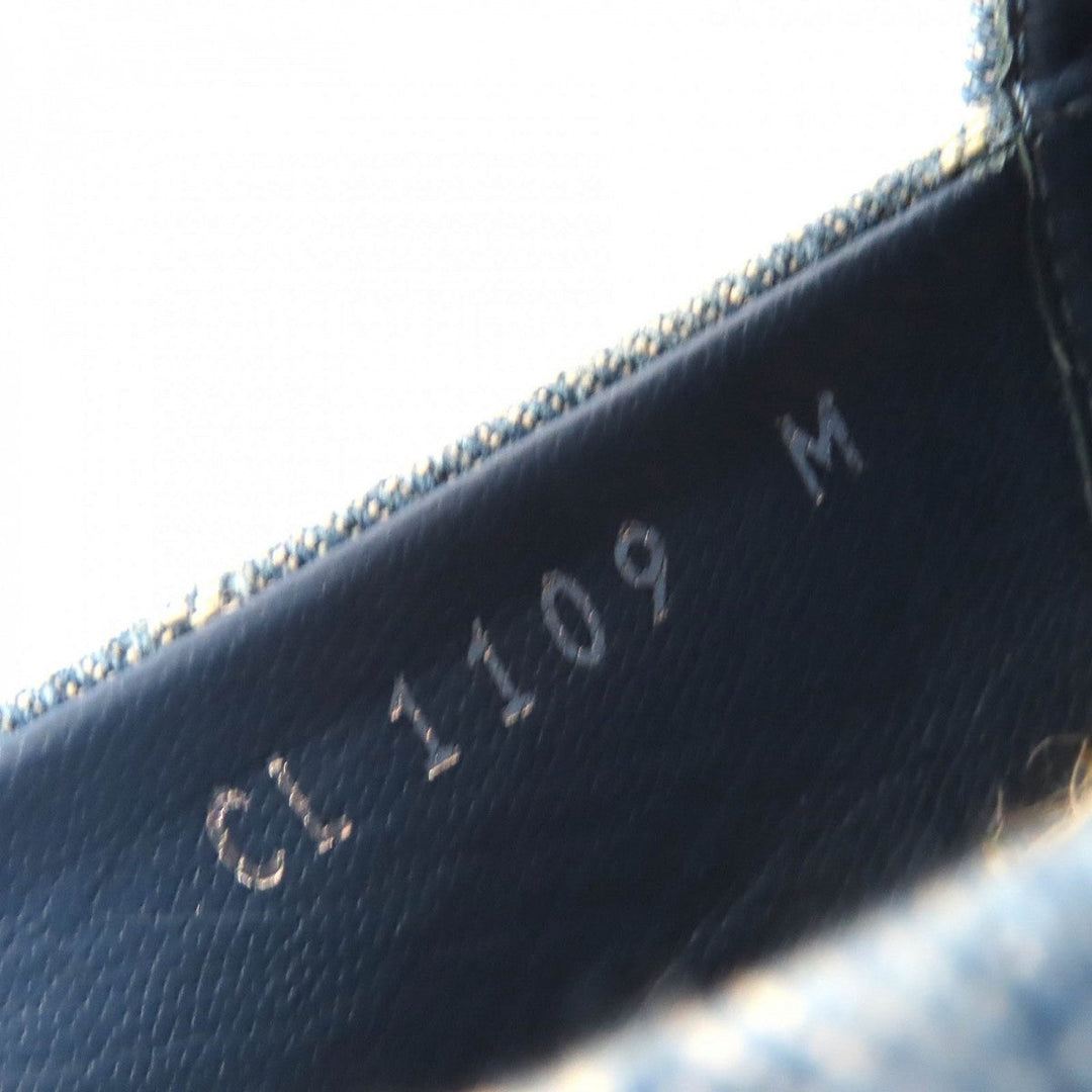 LOUIS VUITTON Slip-on Main: Monogram denim, Part: Leather, Part: Jute Indigo blue Women 36.5 Used Authentic