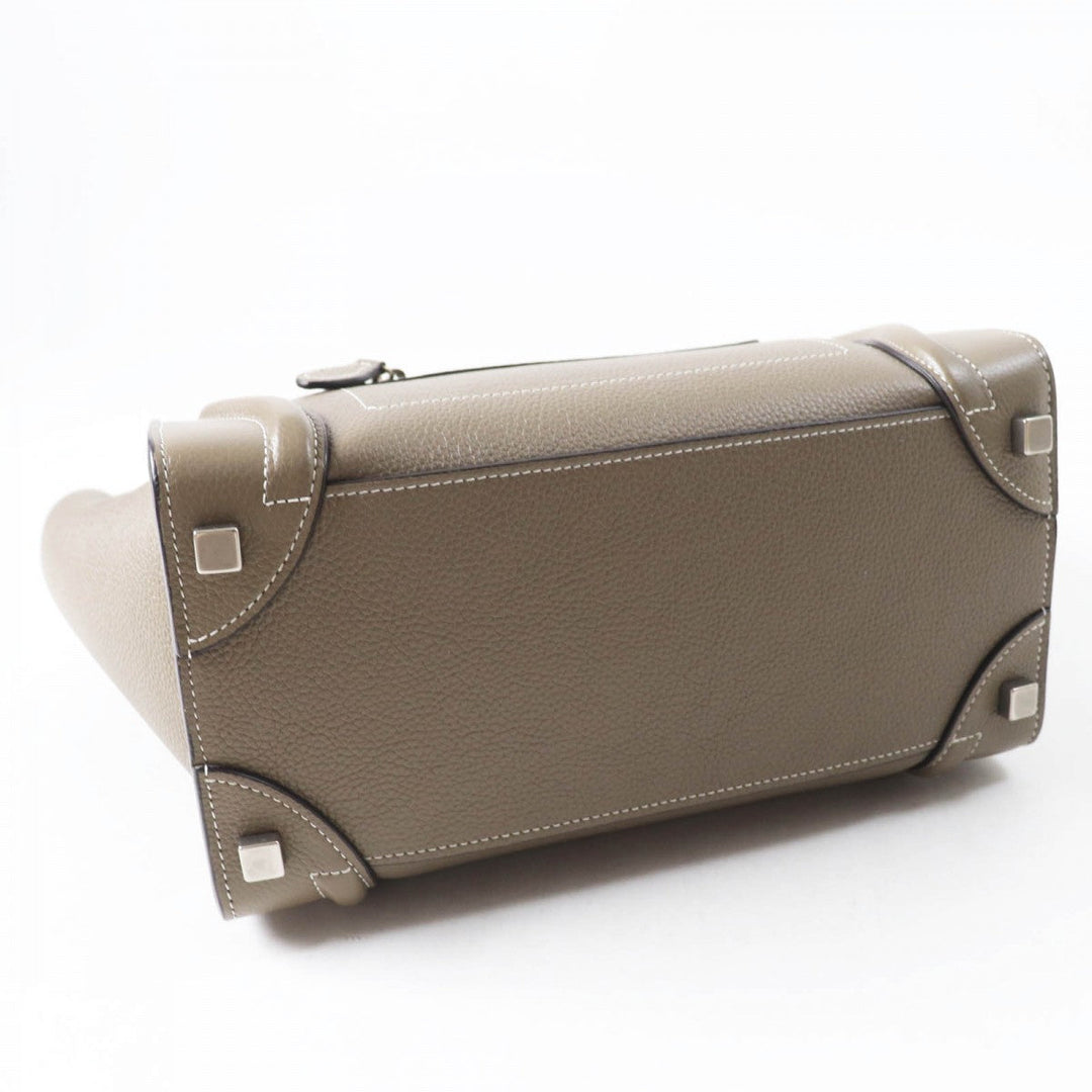 CELINE Handbag 18979 Main: Drummed calfskin Suri Luggage micro shopper Women Used Authentic